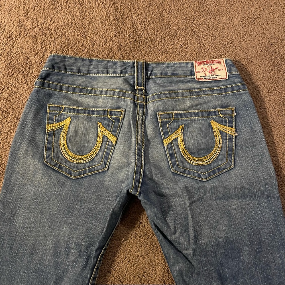 True Religion Low Rise Distressed Jeans - Picture 4 of 5
